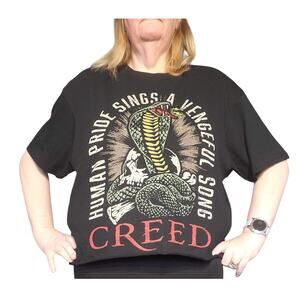 Creed Size 2X 2024 Tour Shirt Human Pride Sings a Vengeful Song Tour Tee CUTOFF